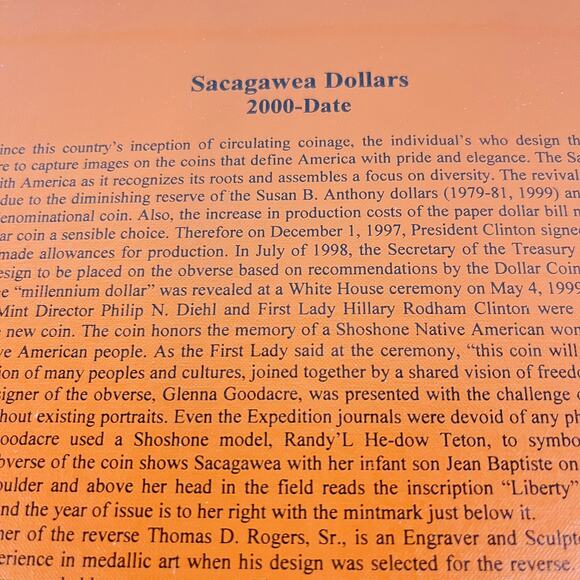 Dansco Corp Sacagawea Dollar Collecting Notebook 2000 2023 - Picture 3 of 4